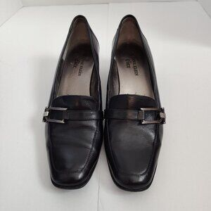 Ladies SZ 6M Anne Klein iFlex Black Leather Loafers